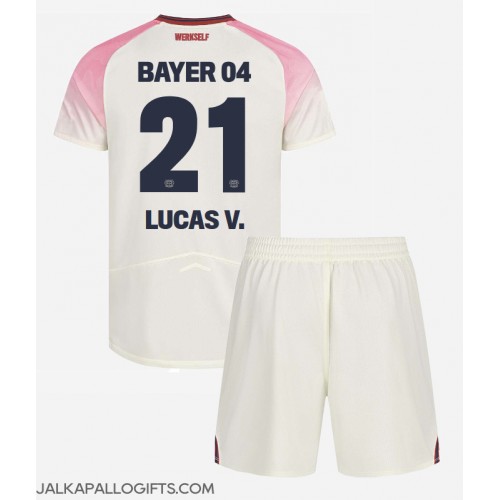 Bayer Leverkusen Lucas Vazquez #21 Vieras Peliasu Lasten 2025-26 Lyhythihainen (+ Lyhyet housut)
